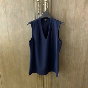 Ann Taylor Factory Navy V-Neck Sleeveless Top Size Small